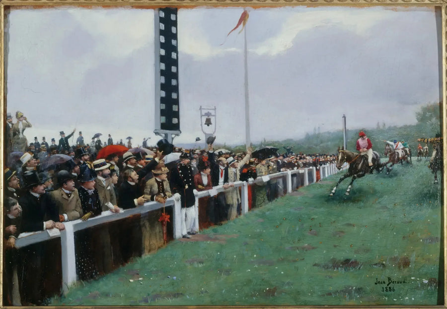 Race at Longchamp; the finish line - Jean Béraud