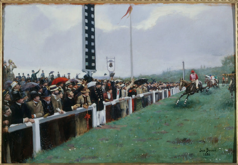 Race at Longchamp; the finish line - Jean Béraud