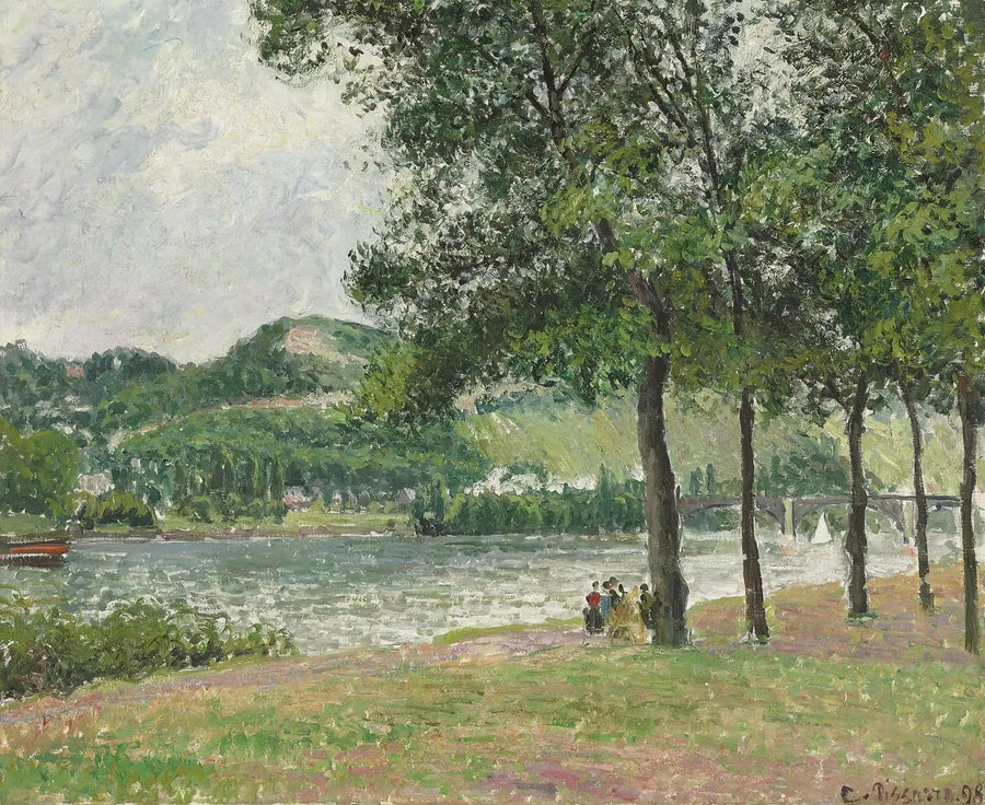 Cours-la-Reine in Rouen, overcast sky - Camille Pissarro