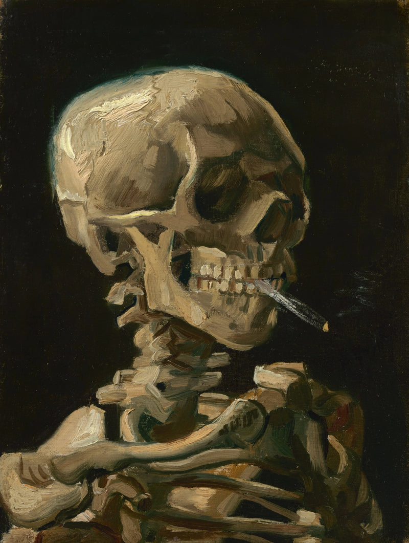 Skull with Burning Cigarette - Vincent van Gogh