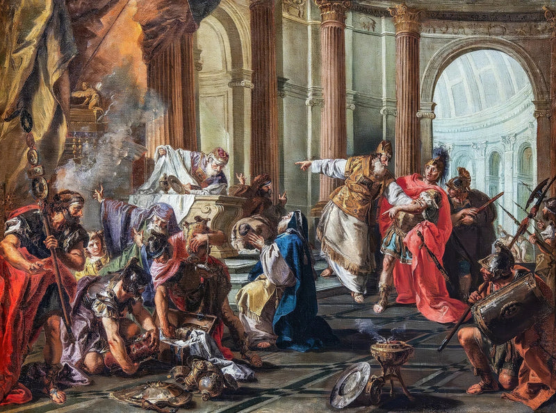 Crassus saccage le temple de Jerusalem - Giovanni Battista Pittoni