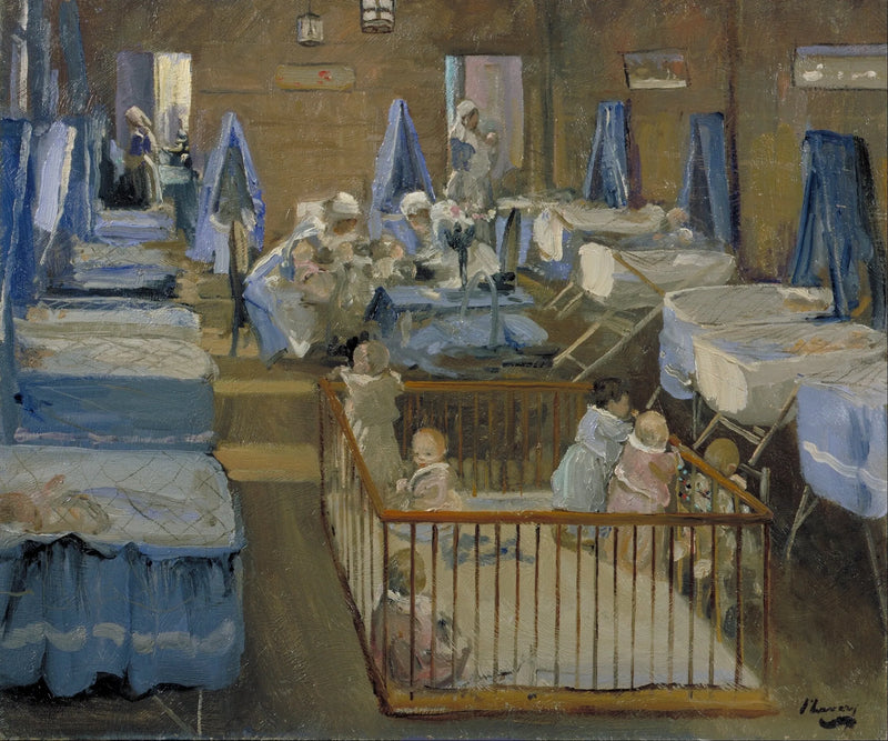 Lady Henry's Nativity Scene, Woolwich - John Lavery