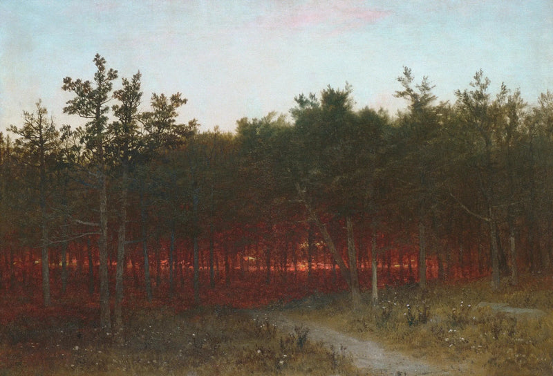 Twilight in the Cedars at Darien, Connecticut - John Frederick Kensett