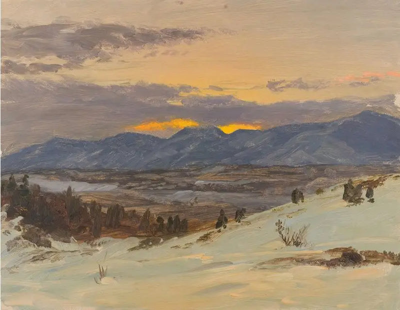 Winter Twilight of Olana - Frederic Edwin Church