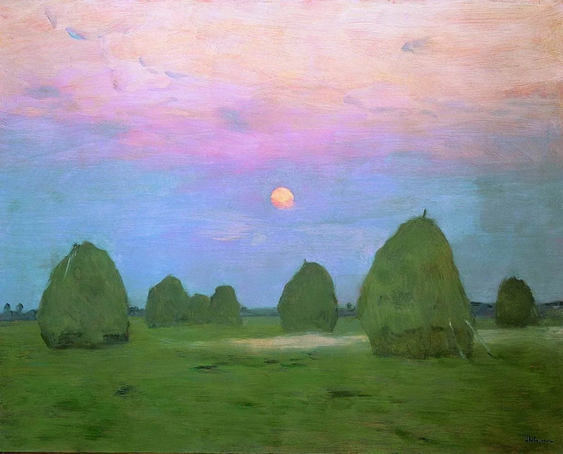 Twilight. Haystacks - Isaac Levitan