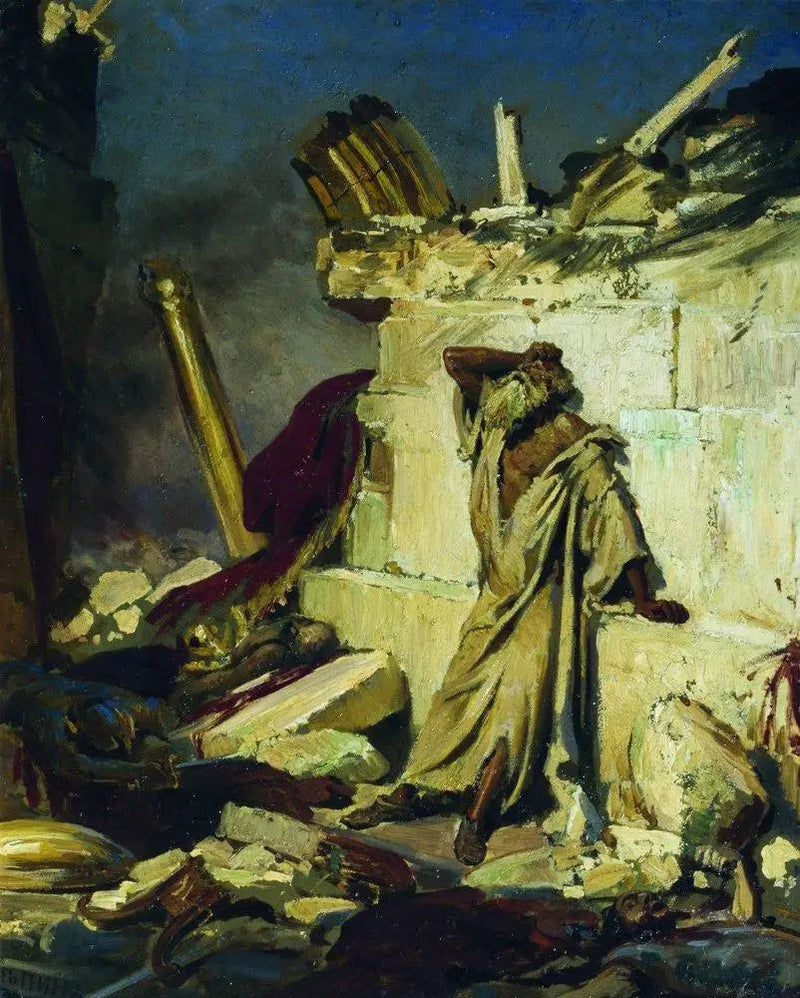 Cry of the Prophet Jeremiah on the Ruins of Jerusalem - Ilya Repin