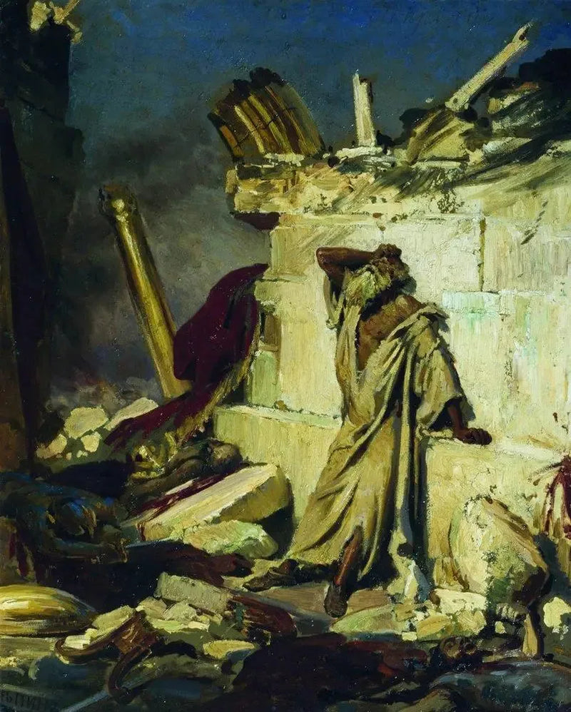 Cry of the Prophet Jeremiah on the Ruins of Jerusalem - Ilya Repin