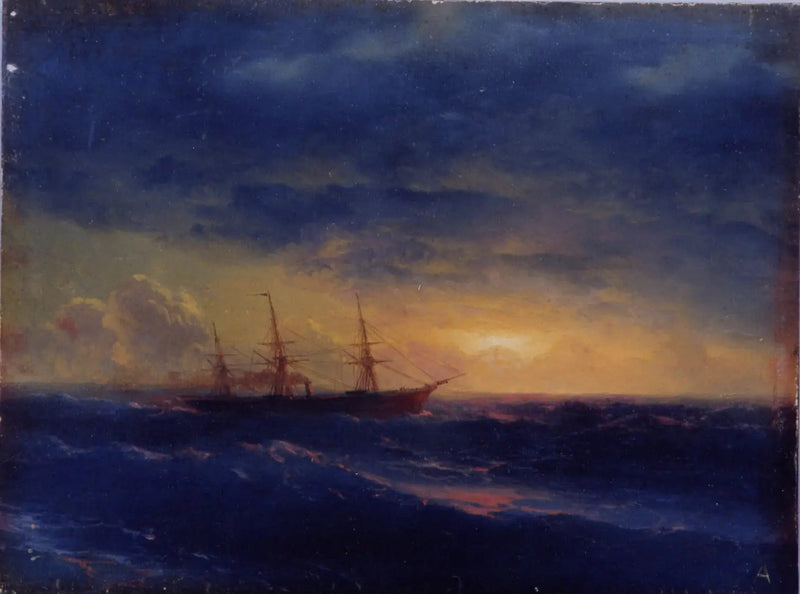 Night Sea Battlecruiser - Ivan Aivazovsky