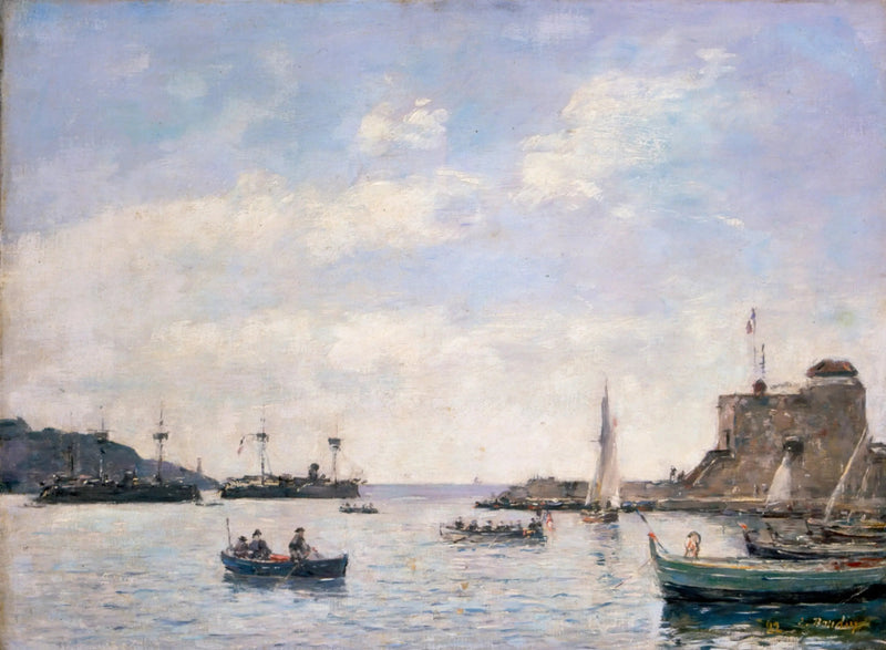 Cruisers in Villefranche - Eugène Boudin