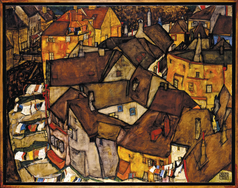 Crescent of Houses (The Little City V) - Egon Schiele