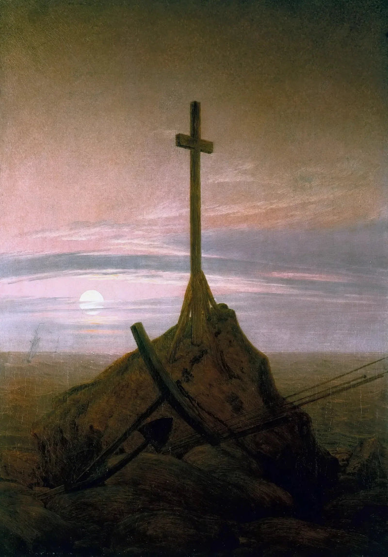 Cross Overlooking the Baltic Sea - Caspar David Friedrich