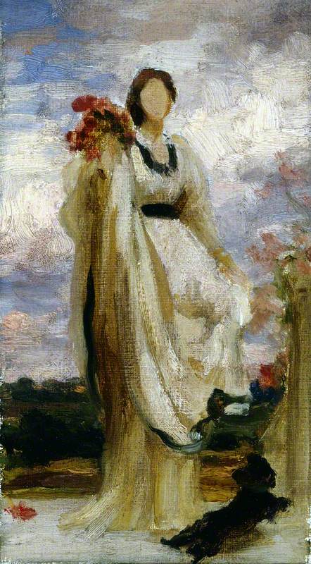 Color Sketch for "Countess Brownlow" - Frederic Leighton