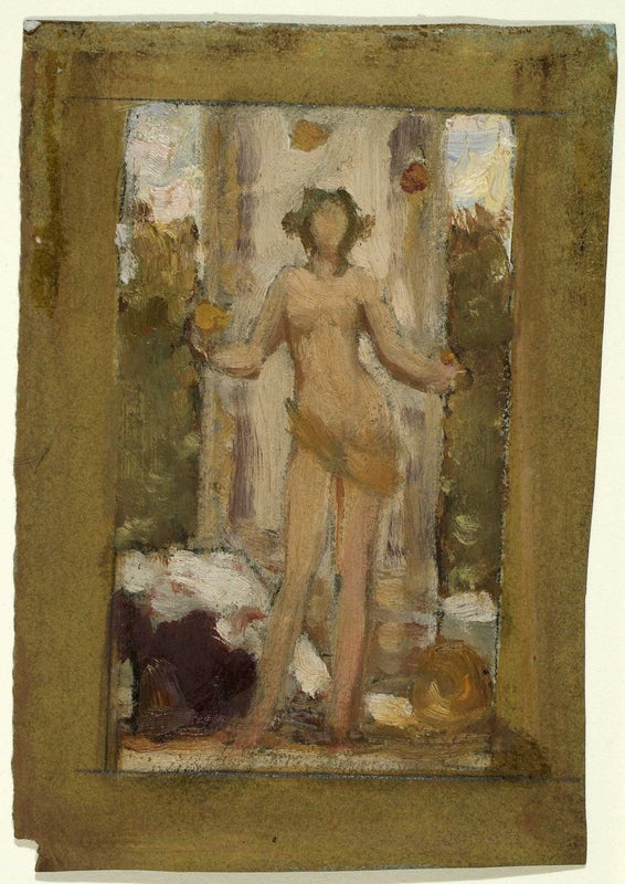 Color Sketch for "Ancient Girl Juggling" - Frederic Leighton