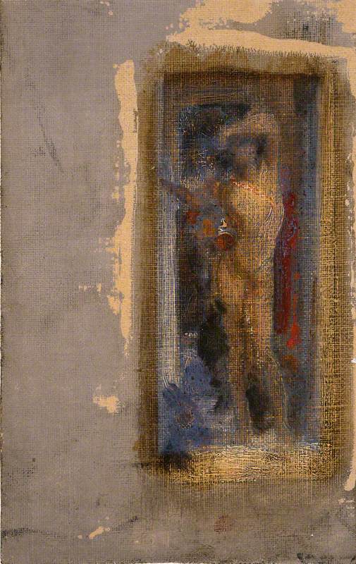 Color sketch for "Garçon avec bouclier tenant un vase" - Frederic Leighton