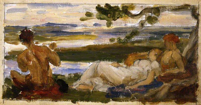 Color Sketch for "Idyll" - Frederic Leighton