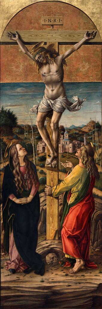 Crucifixion with the Virgin and Saint John the Evangelist - Carlo Crivelli