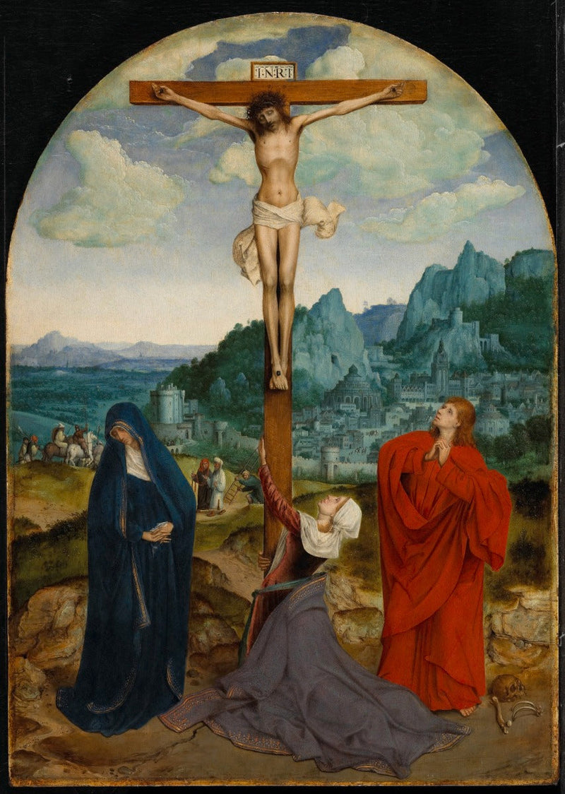 Crucifixion, with the Virgin and Saint John - Quentin Metsys
