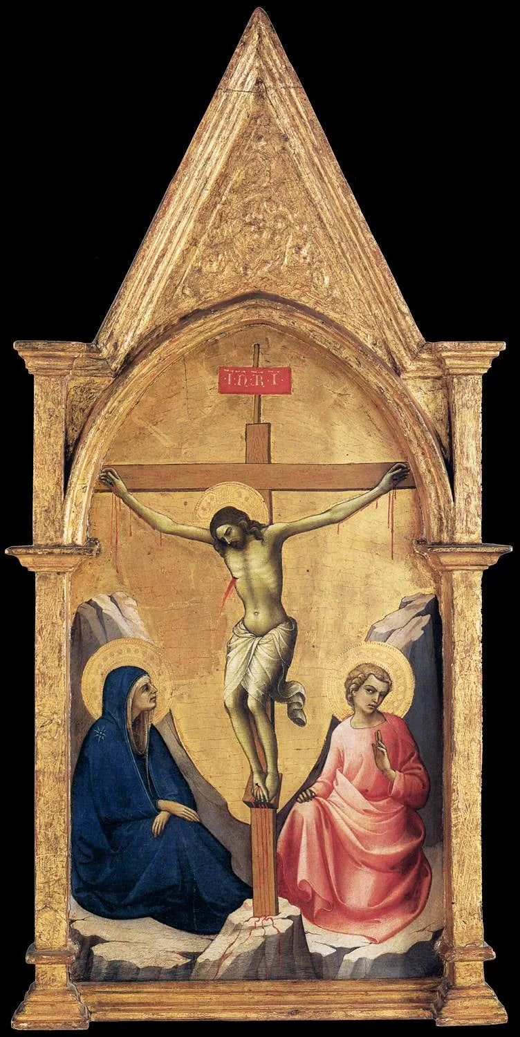 Crucifixion with the Virgin Mary and Saint John - Lorenzo Monaco