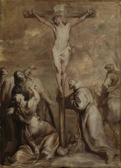 Crucifixion with Saint Francis - Antoine van Dyck