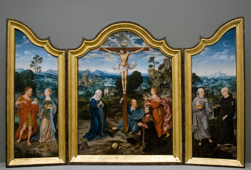 Crucifixion with Saints and Donors - Joos van Cleve