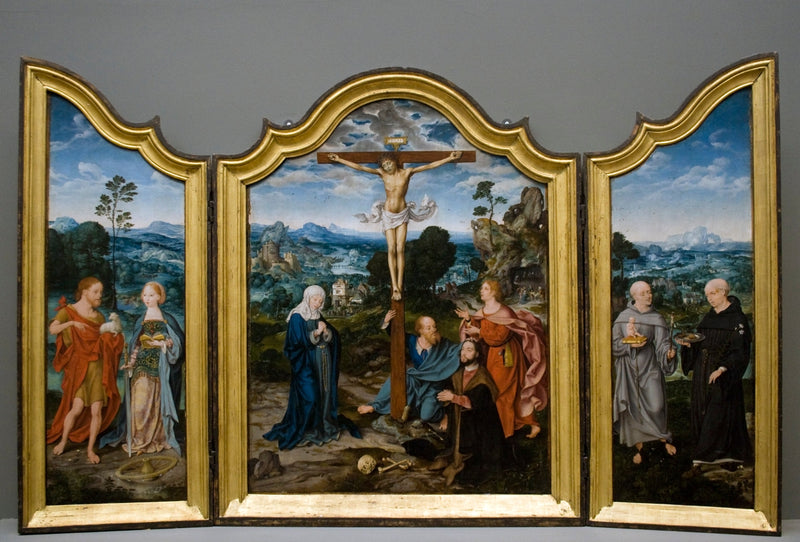 Crucifixion with Saints and Donors - Joos van Cleve