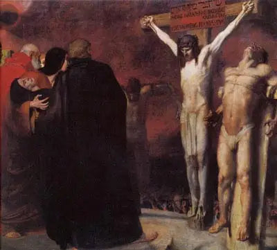 Reproduction du tableau « Crucifixion - Franz Von Stuck » par Alpha Reproduction en peinture à l’huile