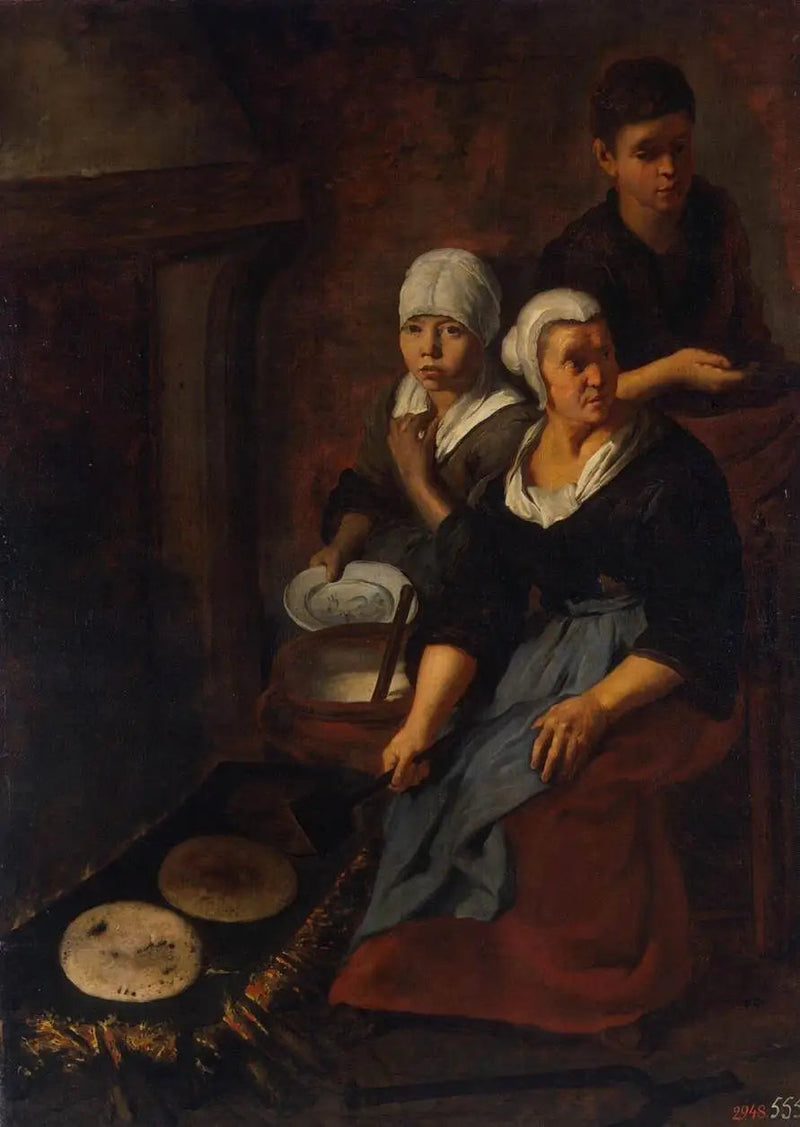 Cooking of flat pancakes - Bartolomé Esteban Murillo