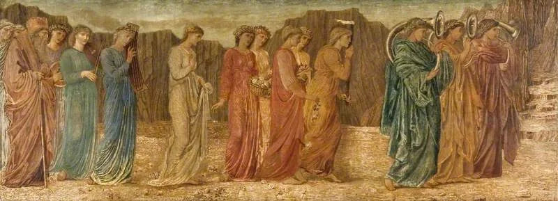 Cupid and Psyche - Green Palace Murals - Edward Burne-Jones