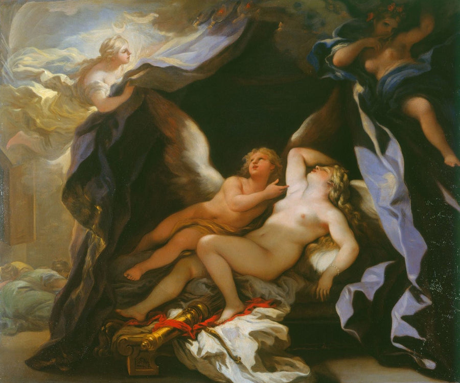 Cupidon visiting Psyche sleeping - Luca Giordano