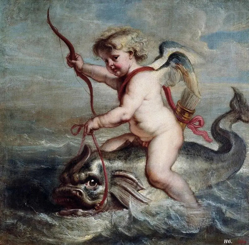 Cupid on a Dolphin - Peter Paul Rubens