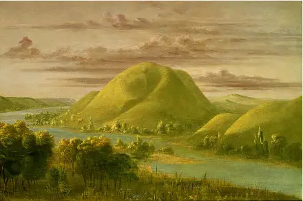 Curious grassy cliffs, Saint-Pierre River - George Catlin