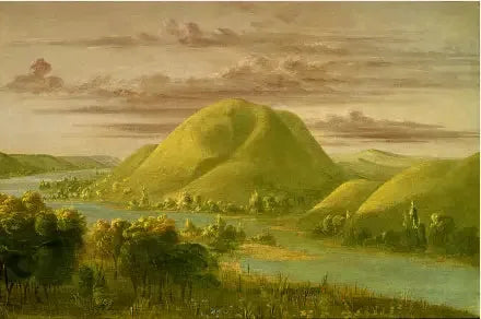 Curious grassy cliffs, Saint-Pierre River - George Catlin