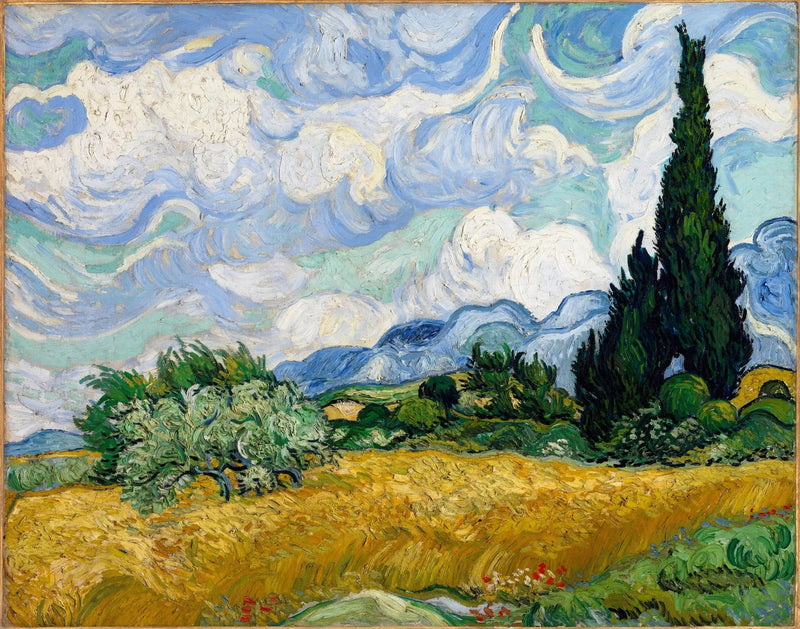 Cypress with Golden Wheat - Vincent van Gogh