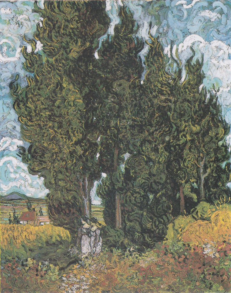 Cypress with Two Figures - Vincent van Gogh