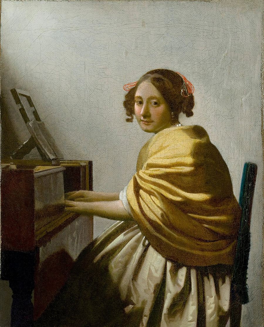 Lady Sitting at the Virginal - Johannes Vermeer