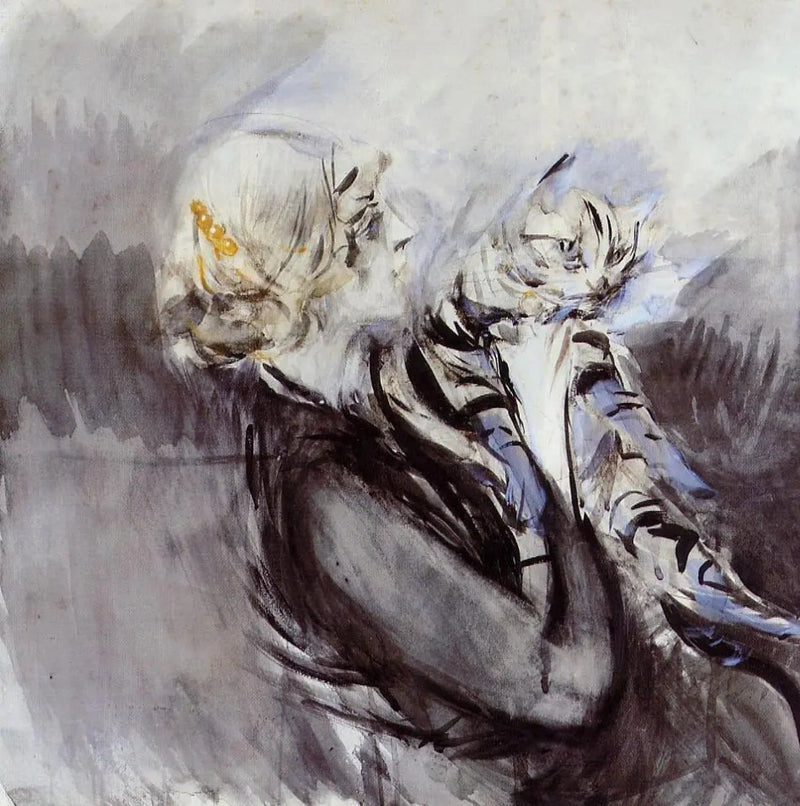 Lady with Cat - Giovanni Boldini