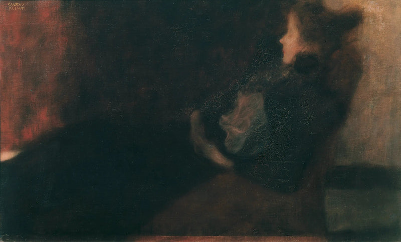 Lady by the Fireside (Lady at the Fireplace) - Gustav Klimt