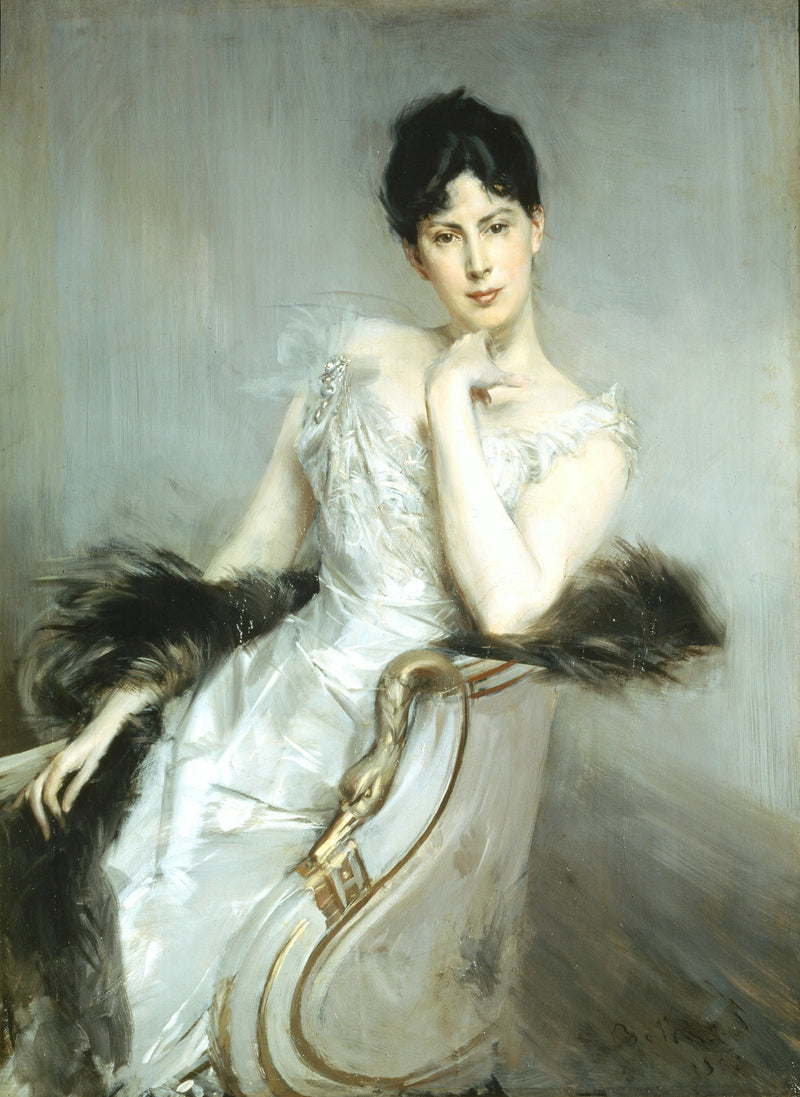 Lady in a White Dress - Giovanni Boldini