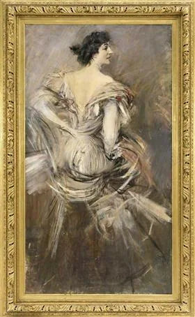 Lady in a Brown Evening Gown - Giovanni Boldini
