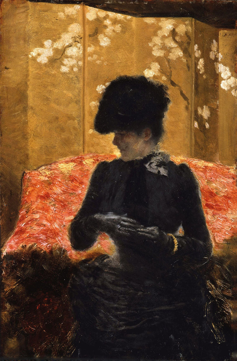 Lady on the Red Sofa - Giuseppe De Nittis