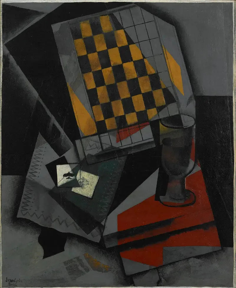 Checkerboard and playing cards - Juan Gris