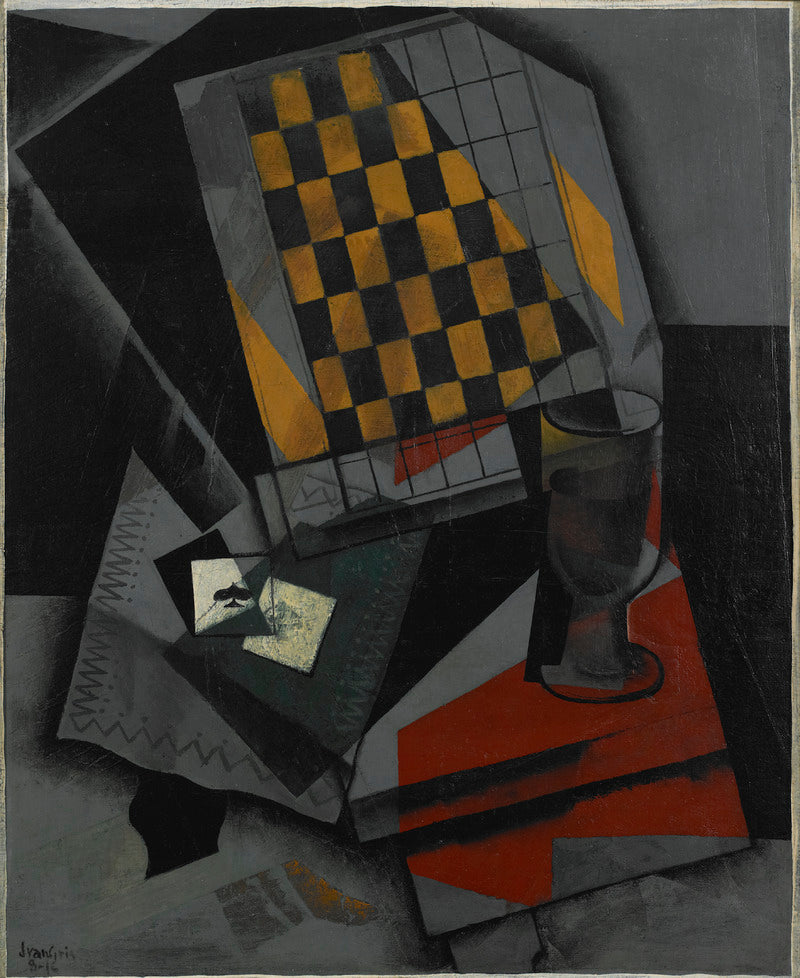 Checkerboard and playing cards - Juan Gris