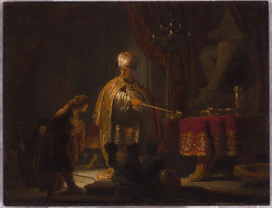 Daniel and Cyrus before the idol Bel - Rembrandt