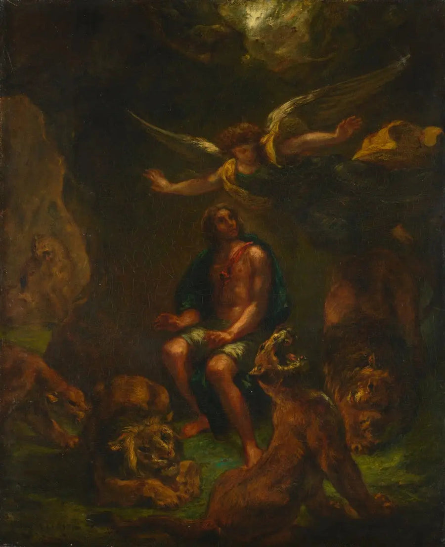 Daniel in the Lion's Den - Eugène Delacroix