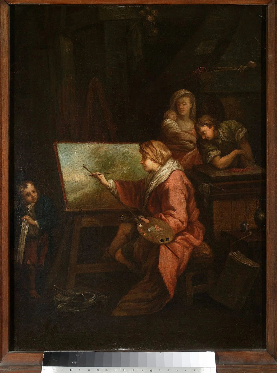 In the painter's studio ("The landscape painter" or "The painter at his easel") - François Boucher