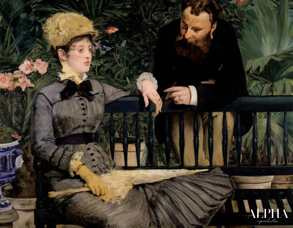 Dans la serre - Edouard Manet - Reproductions de tableaux et peintures haut de gamme