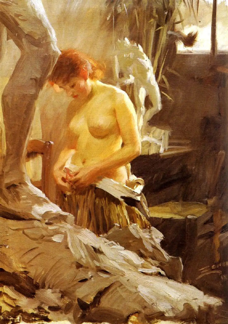 In the Wikströms workshop - Anders Zorn