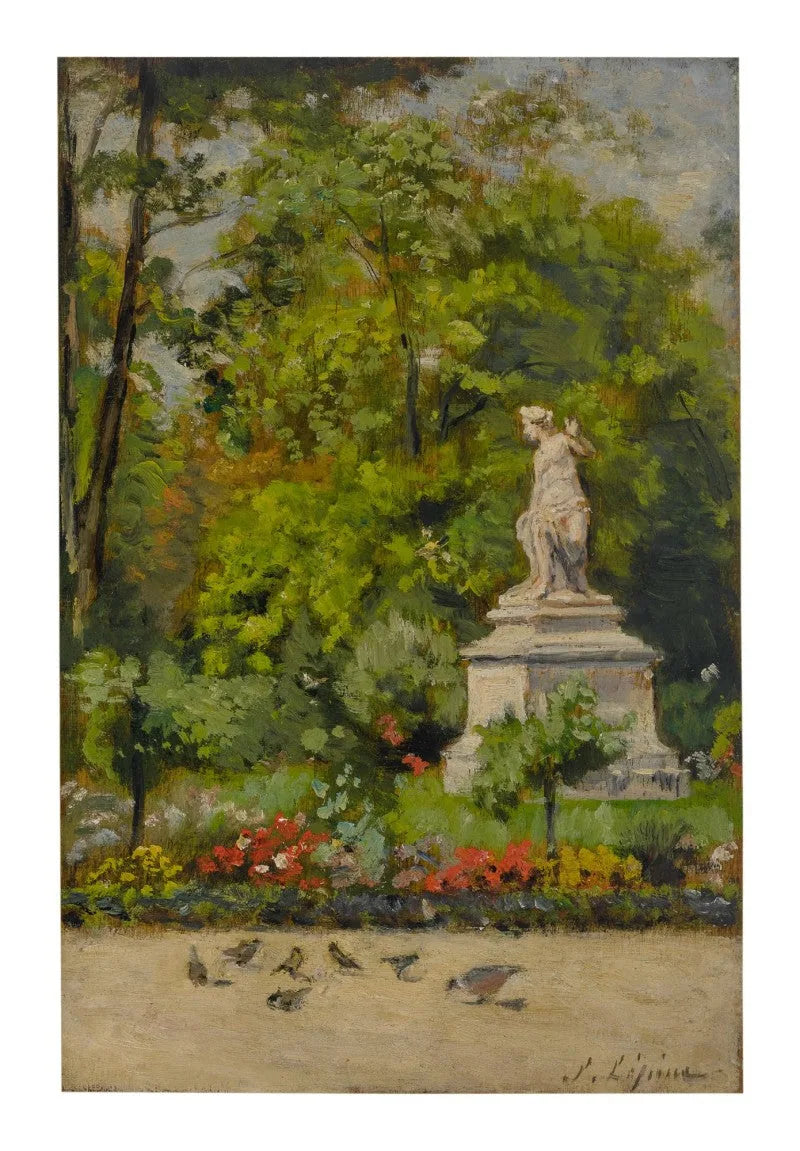 Dans le jardin du Luxembourg - Stanislas Lépine image 1 reproduction de peinture à l’huile