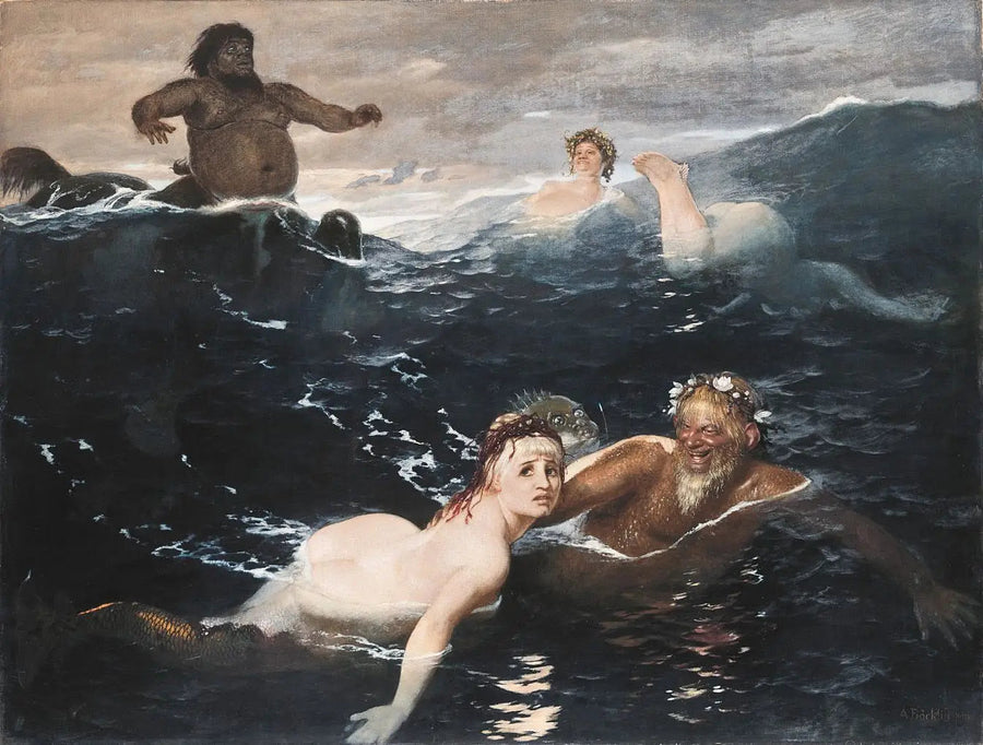 In the Jeu des Vagues - Arnold Böcklin