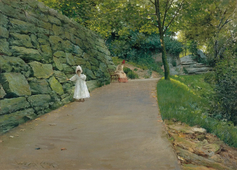In the park (a secondary trail) - William Merritt Chase